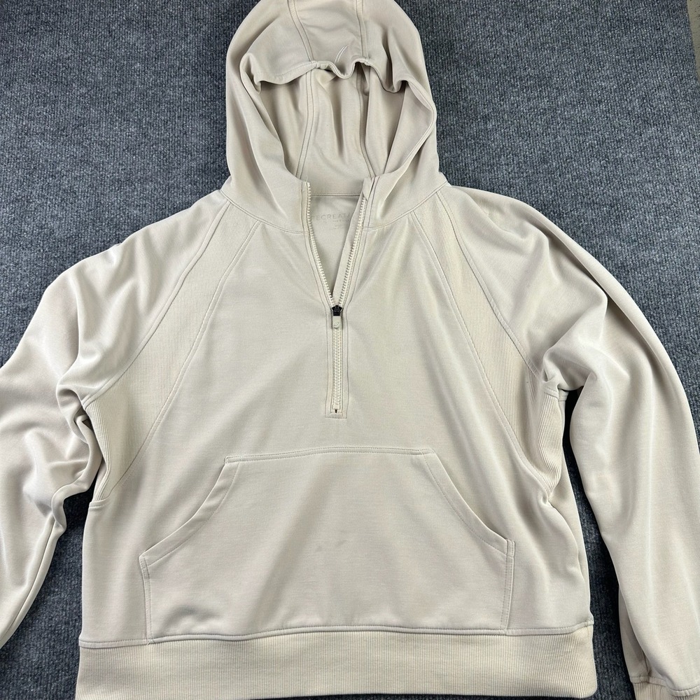 Recreation Hoodie Womens Large Gray Half Zip Soft Modal Pullover Athleisure